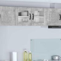 Keukenkast Beton Grijs 80 x 31 x 40 cm Bewerkt hout - thumbnail