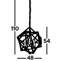 Searchlight Chrome hanglampCube Ø 48cm - 7863-3CC - thumbnail