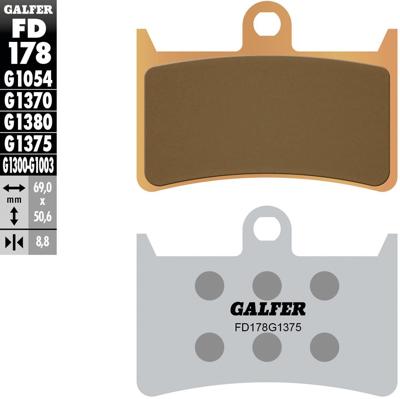 GALFER remblokken "fd178" brake pads sinter fd178 g1375