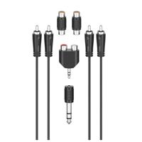 Hama Cinch-aansluitset, 2,5 m TV accessoire Zwart - thumbnail