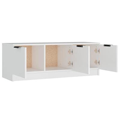 Tv-meubel 102x35x36,5 cm bewerkt hout wit