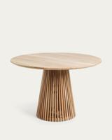 Kave Home Ronde Eettafel 'Jeanette' Teakhout, 120cm, kleur Naturel - thumbnail