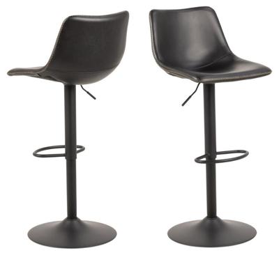 Bendt Draaibare Barkruk 'Xanthe' PU, kleur Zwart (zithoogte 61-83cm)