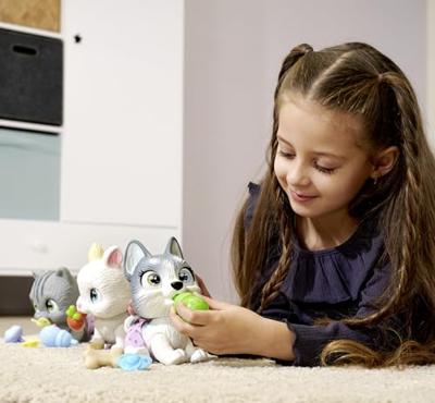 Smoby - Pamper Petz - Husky ter adoptie - 4 accessoires - Geleed - Hout en plas - Adoptiecertificaat - Vanaf 3 jaar