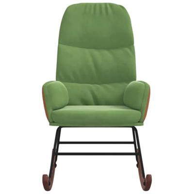 Schommelstoel fluweel lichtgroen