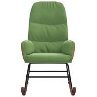 Schommelstoel fluweel lichtgroen - thumbnail