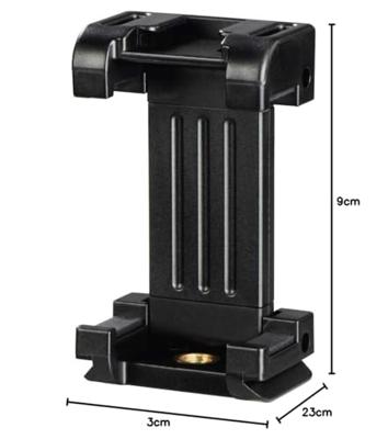Hama Smartphonehouder 1/4 inch Zwart Incl. smartphonehouder