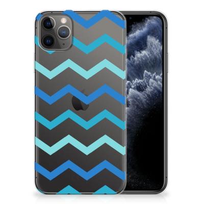 Apple iPhone 11 Pro Max | TPU bumper | Zigzag Blauw