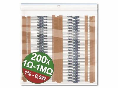 Quadrios 22P081 22P081 Metaalfilmweerstand assortiment Axiaal bedraad 0.5 W 1 % 1 set(s) Quadrios 22P081 22P081 Metaalfilmweerstand assortiment Axiaal bedraad 0.5 W 1 % 1 set(s)