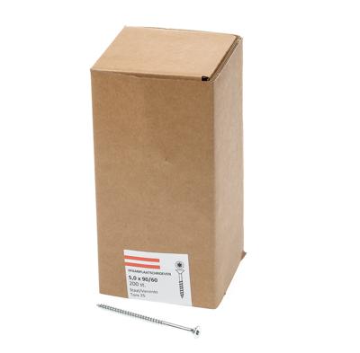 Hoenderdaal Spaanplaatschroef Verzinkt Platkop deeldraad Torx TX25 5.0X90/60 | 200 stuks - 0206.01.42501