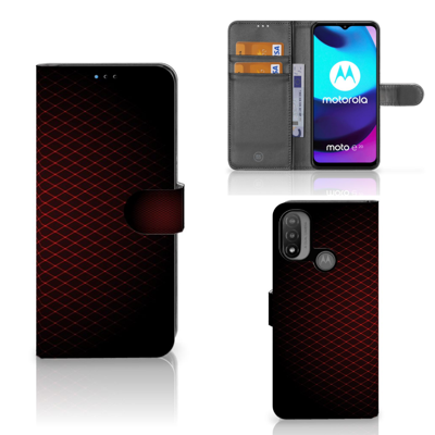 Motorola Moto E20 | E30 | E40 | Telefoon Hoesje | Geruit Rood