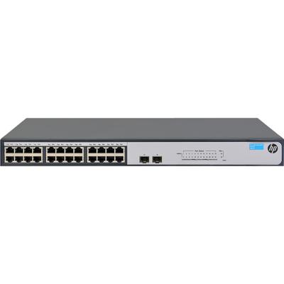 Hewlett Packard Enterprise 1420-24G-2SFP - netwerkswitches (IEEE 802.1p, IEEE 802.3, IEEE 802.3ab, IEEE 802.3az, IEEE 802.3u, Beheerd, L3, Gigabit Ethernet (10/100/1000), 1U, Green, Green. y)