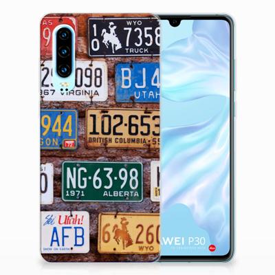 Huawei P30 | Siliconen hoesje | met foto Kentekenplaten