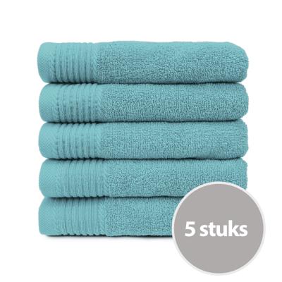 The One Badhanddoek 450 gram 70x140 cm Petrol (5 stuks) The One Badhanddoek 450 gram 70x140 cm Petrol (5 stuks)