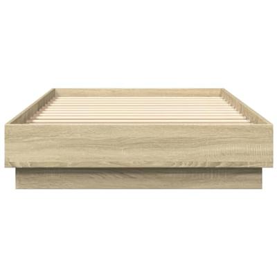 Bedframe met LED-verlichting sonoma eikenkleurig 90x200 cm Bedframe met LED-verlichting sonoma eikenkleurig 90x200 cm
