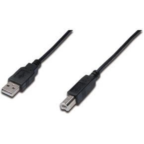 Digitus AK-300102-018-S USB-kabel USB 2.0 USB-A stekker, USB-B stekker 1.80 m Zwart