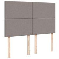Boxspring met matras stof taupe 140x190 cm - thumbnail
