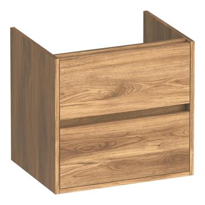 Brauer Adore - Onderkast - 60 cm - met 2 Softclose Lades Greeploos en 1 Sifon Uitsparing - Honey