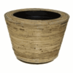 Rotan Drypot Streep grote plantenmand 38x36cm