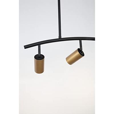 Lyora HanglampPogno 3-lichts zwart met goud rond - 9111456