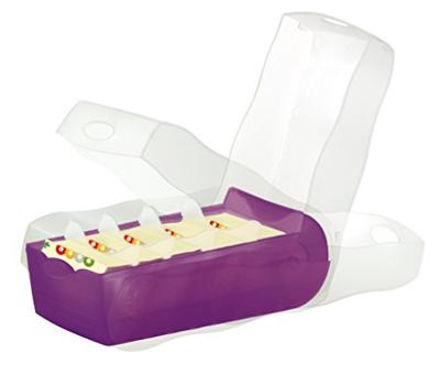 HAN CROCO 998-673 Kaartenbox Doorschijnend, Lila Aantal kaarten (max.): 500 kaarten DIN A8 liggend Incl. 100 gelinieerd