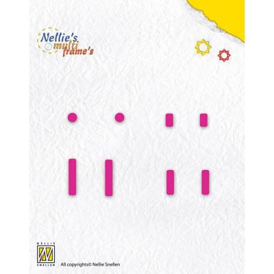 Nellie's Choice • multi frame dies string set voor labels 8st.