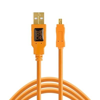 Tether Tools CU8015-ORG USB-kabel USB-mini-B stekker, USB-A stekker 4.60 m Oranje