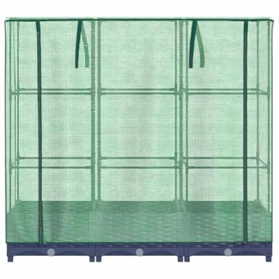 Plantenbak verhoogd met kashoes 120x40x123 cm rattanlook