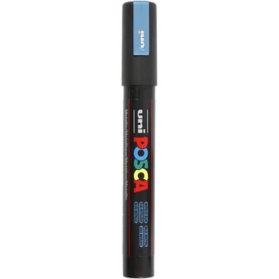 Uni-Posca Posca marker, afm pc-5m, lijndikte 2,5 mm, medium, metallic blauw, 1 stuk