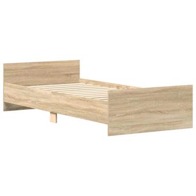 Bedframe zonder matras hout sonoma eikenkleurig 100x200 cm Bedframe zonder matras hout sonoma eikenkleurig 100x200 cm