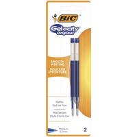 Gelschrijvervulling Bic voor diverse gelpennen M blauw blister à 2st - thumbnail