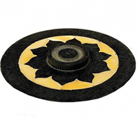 Wierookbrander lotus zeepsteen - 10x1.2 - Zeepsteen - Zwart - Geel (2 stuks) - L - thumbnail
