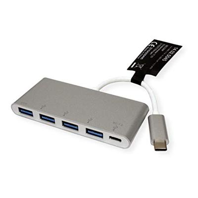 ROLINE USB 3.2 Gen 1 Hub, 4-voudig, type C aansluitkabel met 1 PD Port