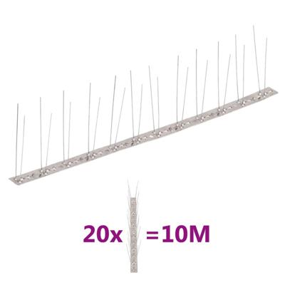 VidaXL Vogel- en duivenpinnen met 2 rijen 20 st 10 m roestvrij staal VidaXL Vogel- en duivenpinnen met 2 rijen 20 st 10 m roestvrij staal