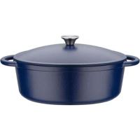 GSW - Blue Magic - Cocotte - 33 x 26 cm - Gietijzer - Blauw - Alle warmtebronnen inclusief inductie - thumbnail