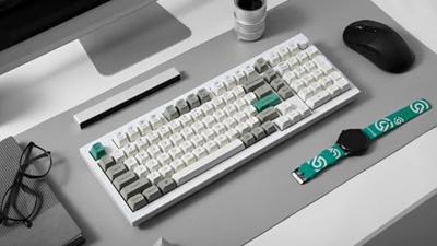 Keychron q5 max-p1, toetsenbord (wit, us lay-out, gateron jupiter red, 96%, rgb leds, ksa double-shot pbt, hot swap, knob, 2.4ghz | bluetooth 5.1 | usb-c)