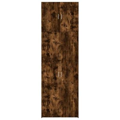 Hoge kast 80x42,5x249 cm bewerkt hout gerookt eikenkleurig
