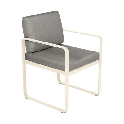 Fermob Bellevie dining armchair tuinstoel Beige Latte - Grey taupe