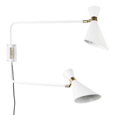 Zuiver Wandlamp 'Double' 2-lamps, kleur Wit