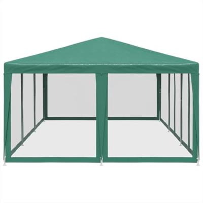 VidaXL Partytent met 10 mesh zijwanden 6x4 m hdpe groen