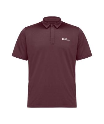 Jack wolfskin Delgami Polo Heren Deep Ruby L