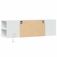 Tv-wandmeubel met LED-verlichting 135x31x39,5 cm wit - thumbnail