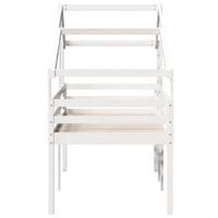 Hoogslaper met dak massief grenenhout wit 80x200 cm - thumbnail