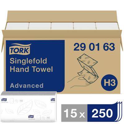 Tork Singlefold handdoekrol Advanced (250 vel) - 2-laags - wit - 290163 - thumbnail
