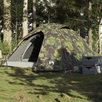 VidaXL Koepeltent 4-persoons waterdicht camouflage - thumbnail