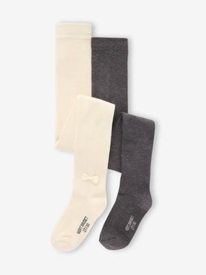 Set van 2 paar panty's voor meisjes, speciaal voor feestdagen ecru Set van 2 paar panty's voor meisjes, speciaal voor feestdagen ecru