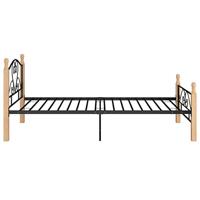 Bedframe metaal zwart 90x200 cm - thumbnail