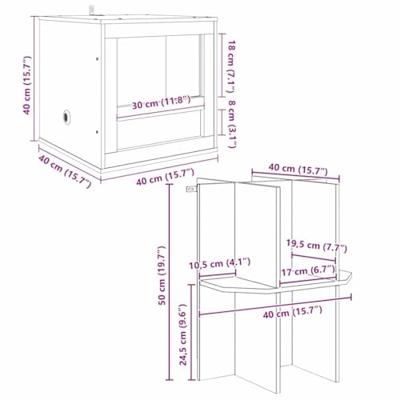 VidaXL Terrarium bruin 40 x 40 x 90 cm osb VidaXL Terrarium bruin 40 x 40 x 90 cm osb