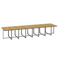 21-delige Tuinset met kussens poly rattan grijs - thumbnail