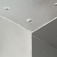 VidaXL Paalverbindingen 4 st y-vorm 71x71 mm gegalvaniseerd metaal - thumbnail